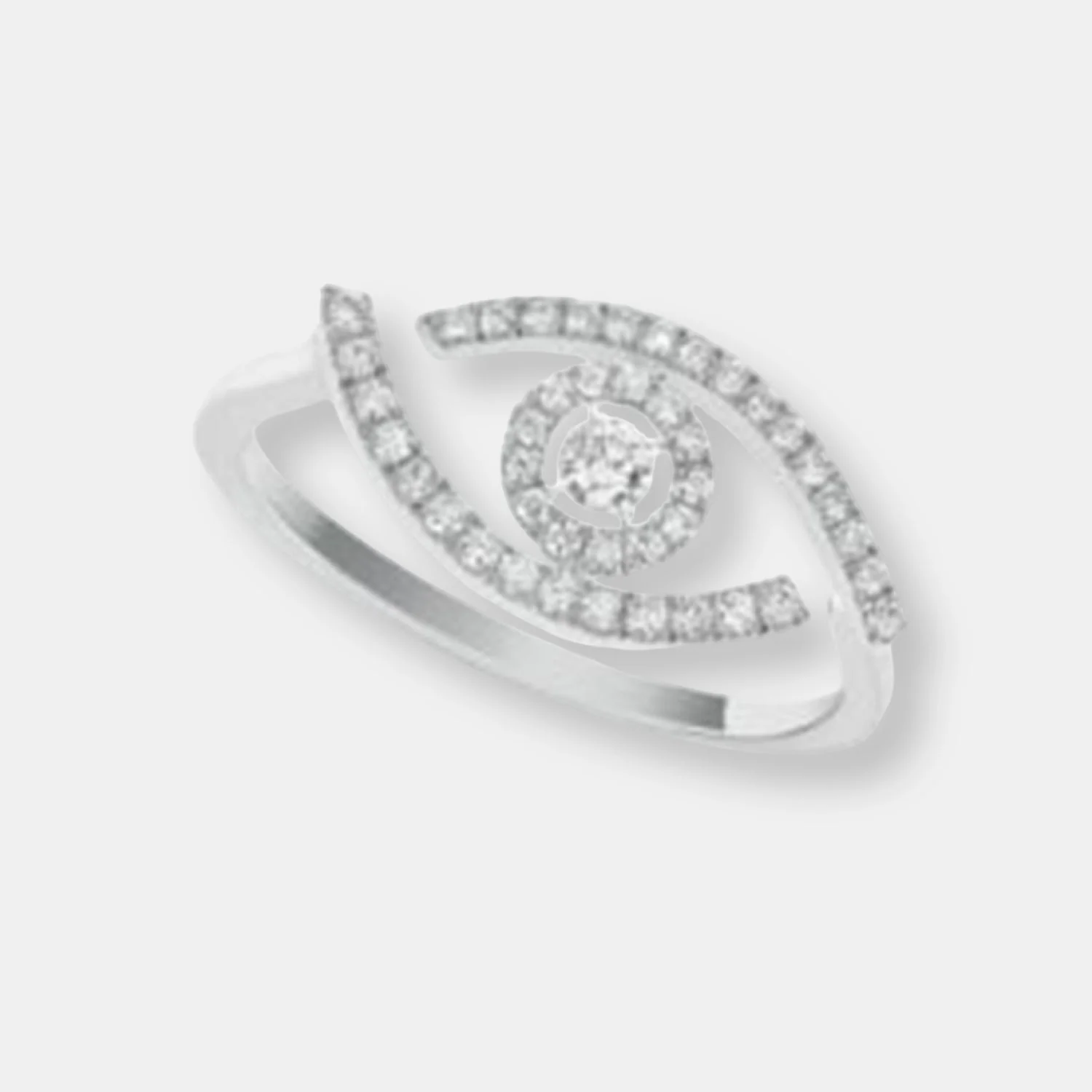 Bague lucky eye pavée