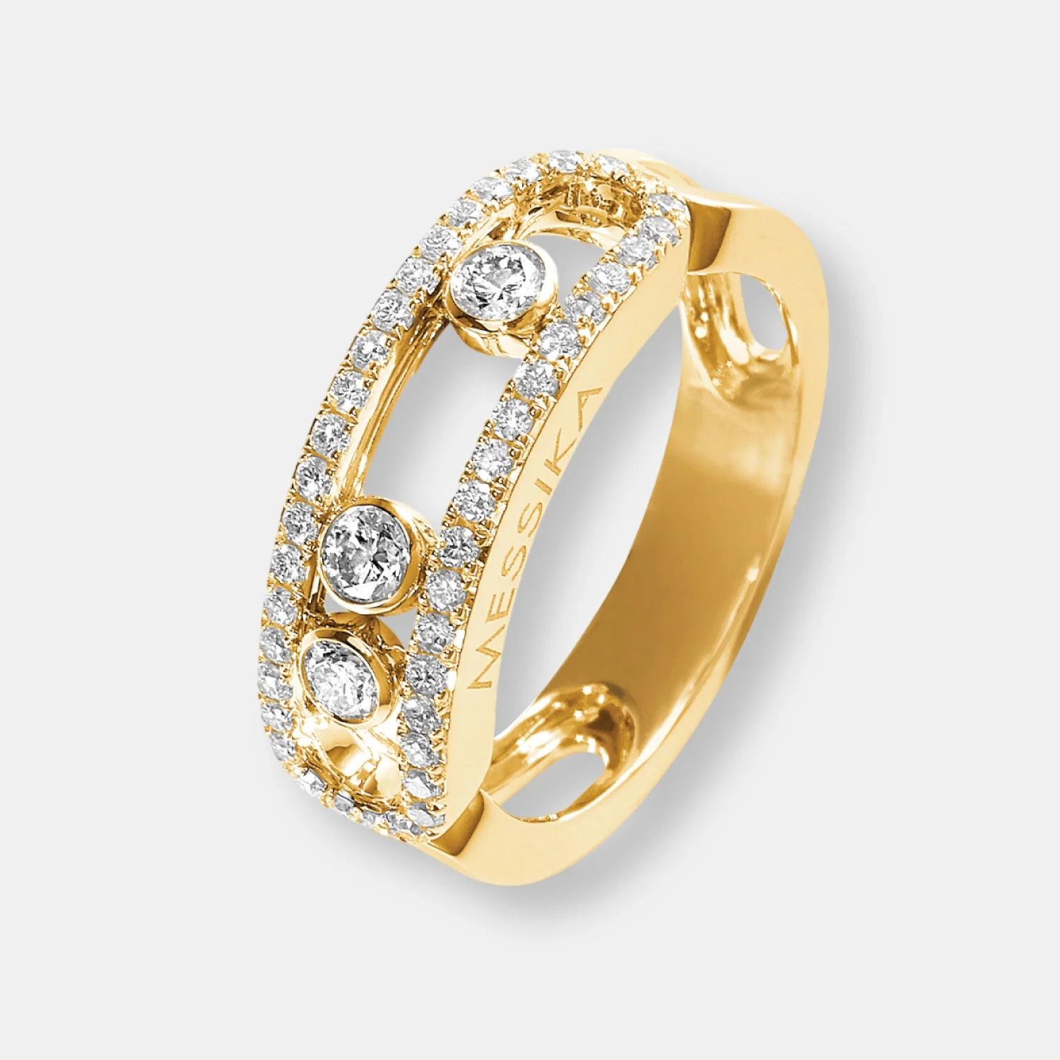 Bague move classique pavée
