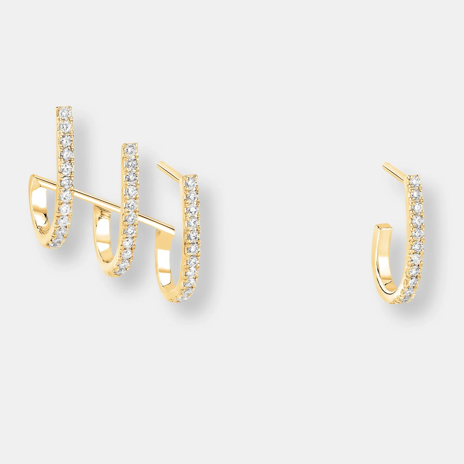 Boucles d'oreilles multi-créoles gatsby