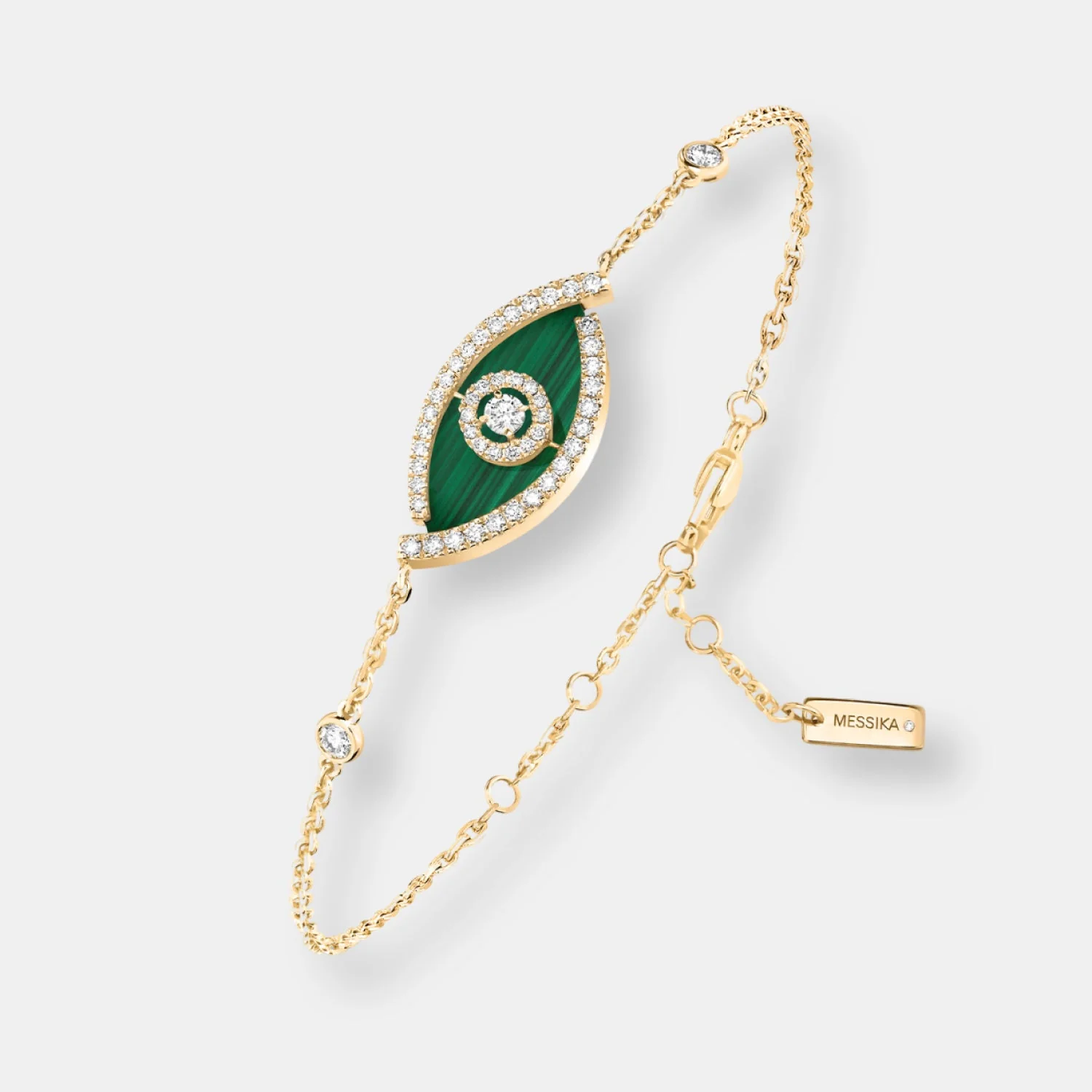 Bracelet lucky eye color malachite