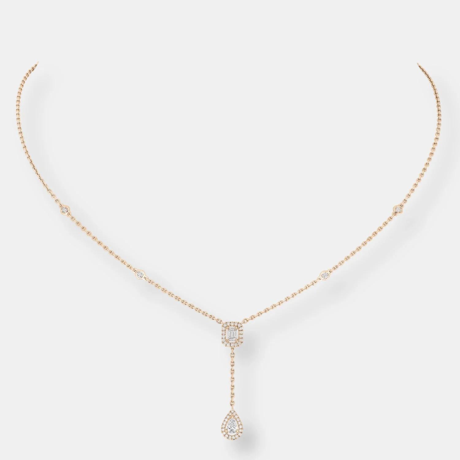 Collier my twin cravate 0,10ct x2