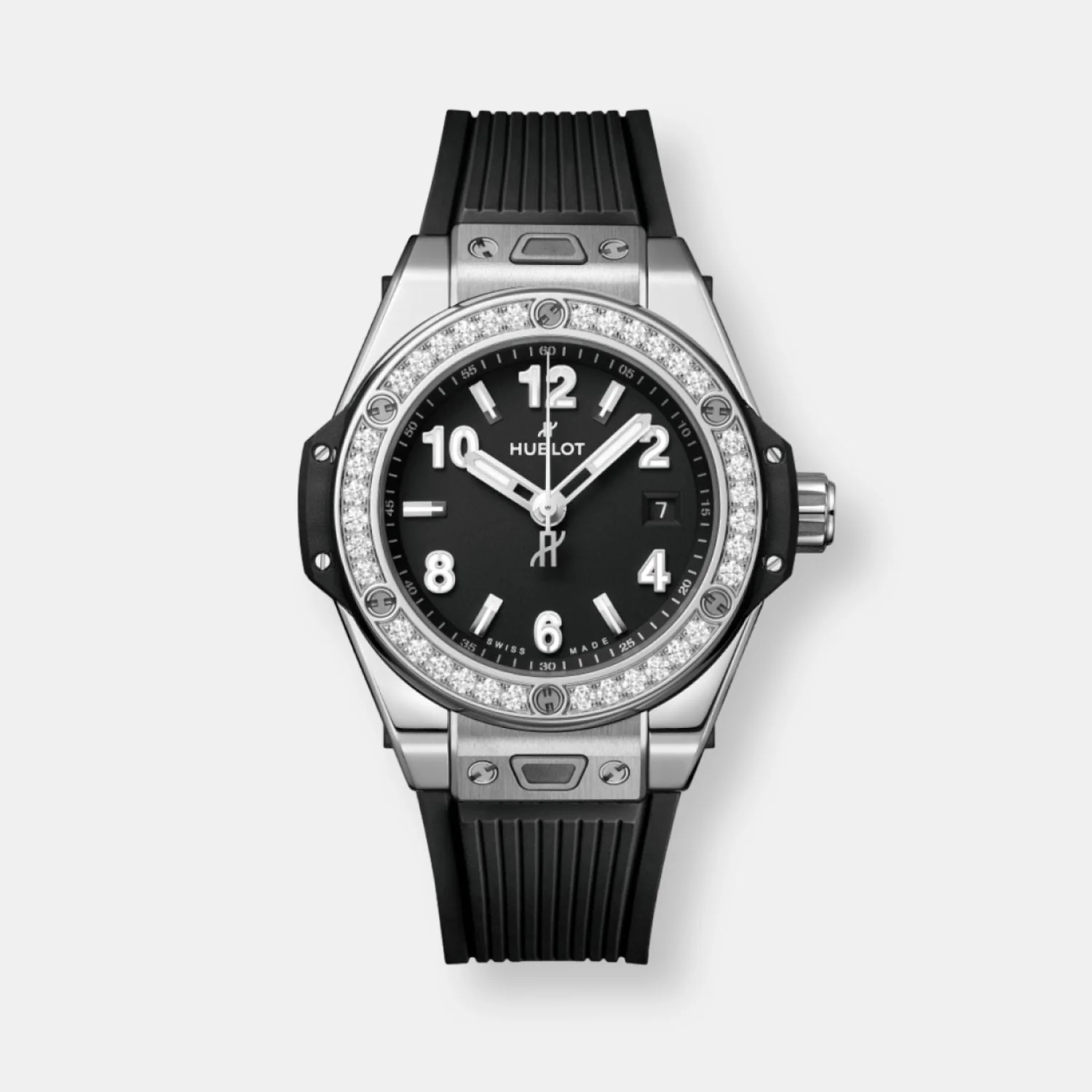 Montre big bang one click steel and diamonds