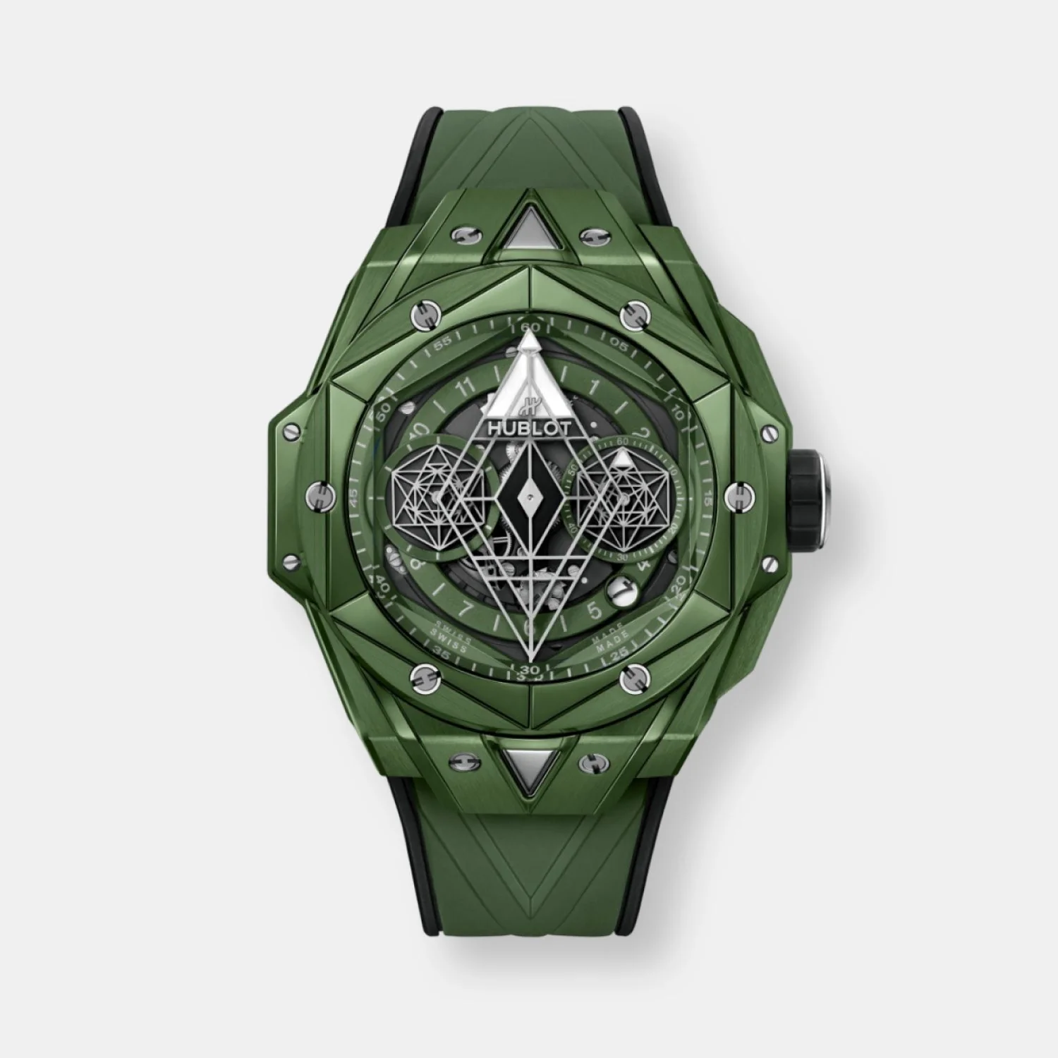 Montre big bang unico sang bleu ii green ceramic