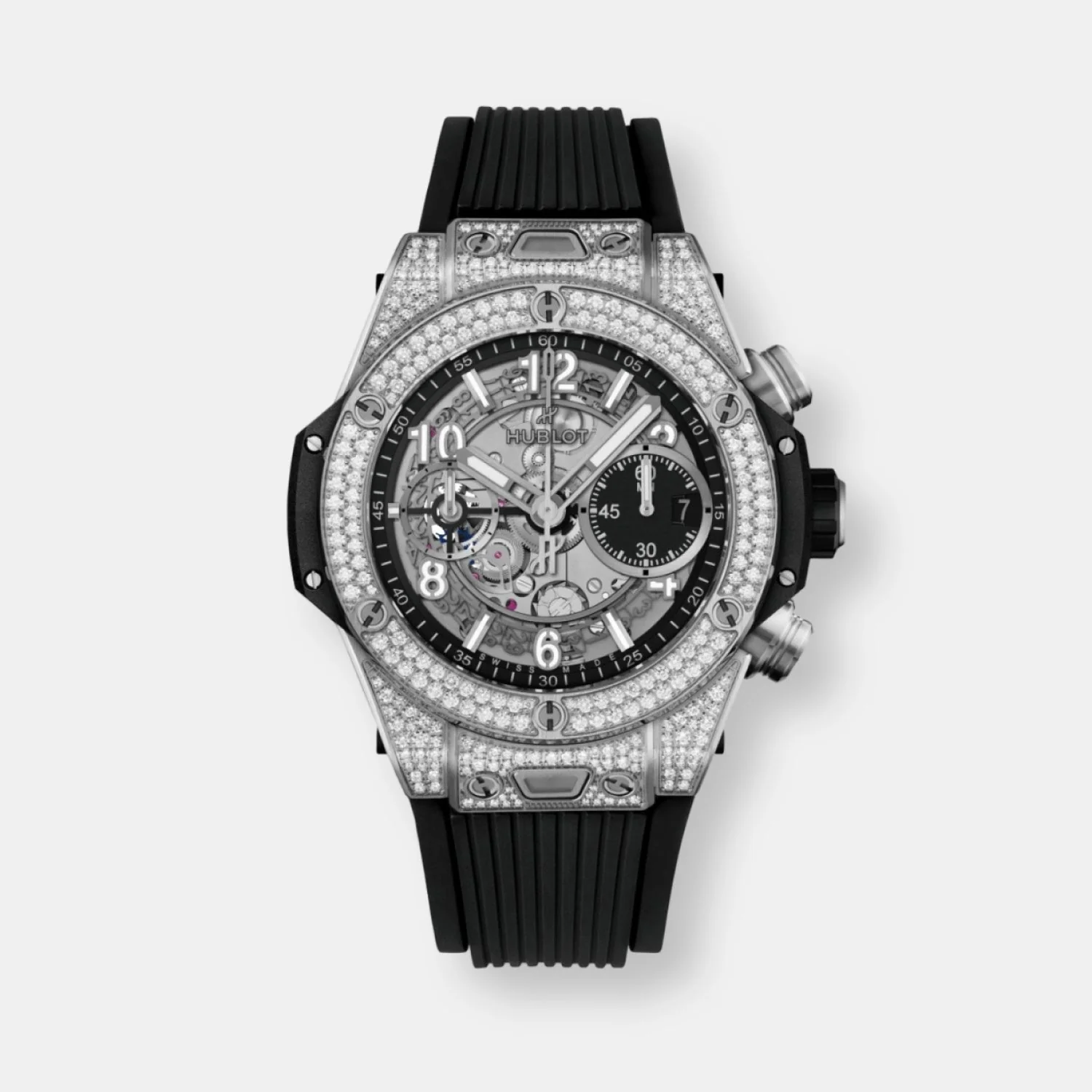 Montre big bang unico titane pavé