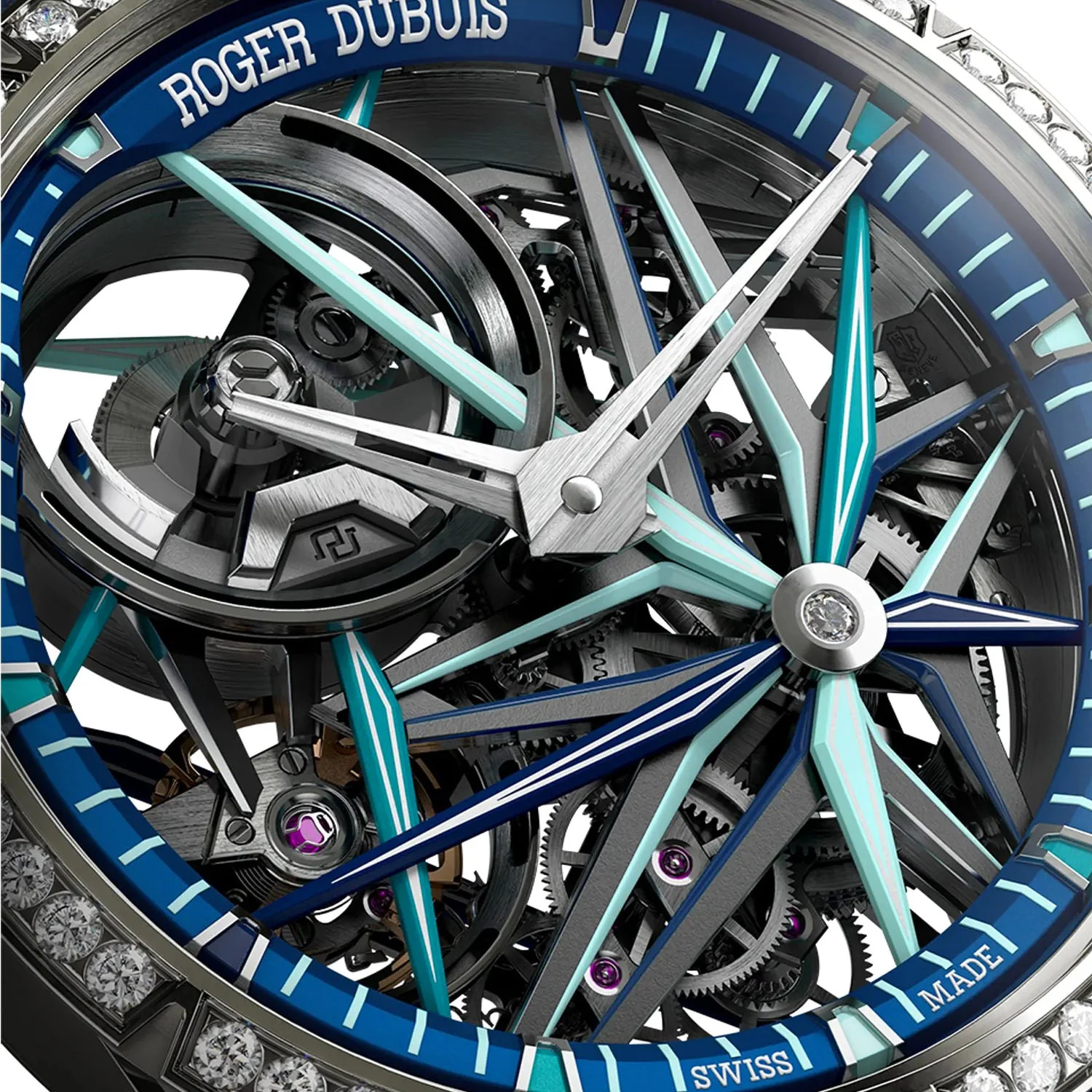 Montre excalibur blacklight mb or blanc 42mm - Image 5
