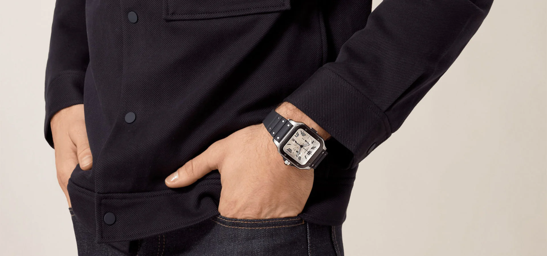 Montre santos de cartier chronographe - Image 3