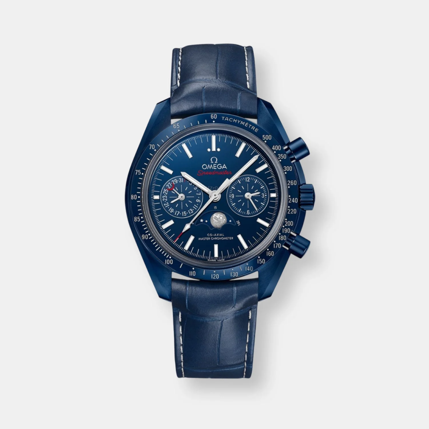 Montre speedmaster phases de lune co axial master chronometer moonphase chronograph 44,25 mmblue side of the moon