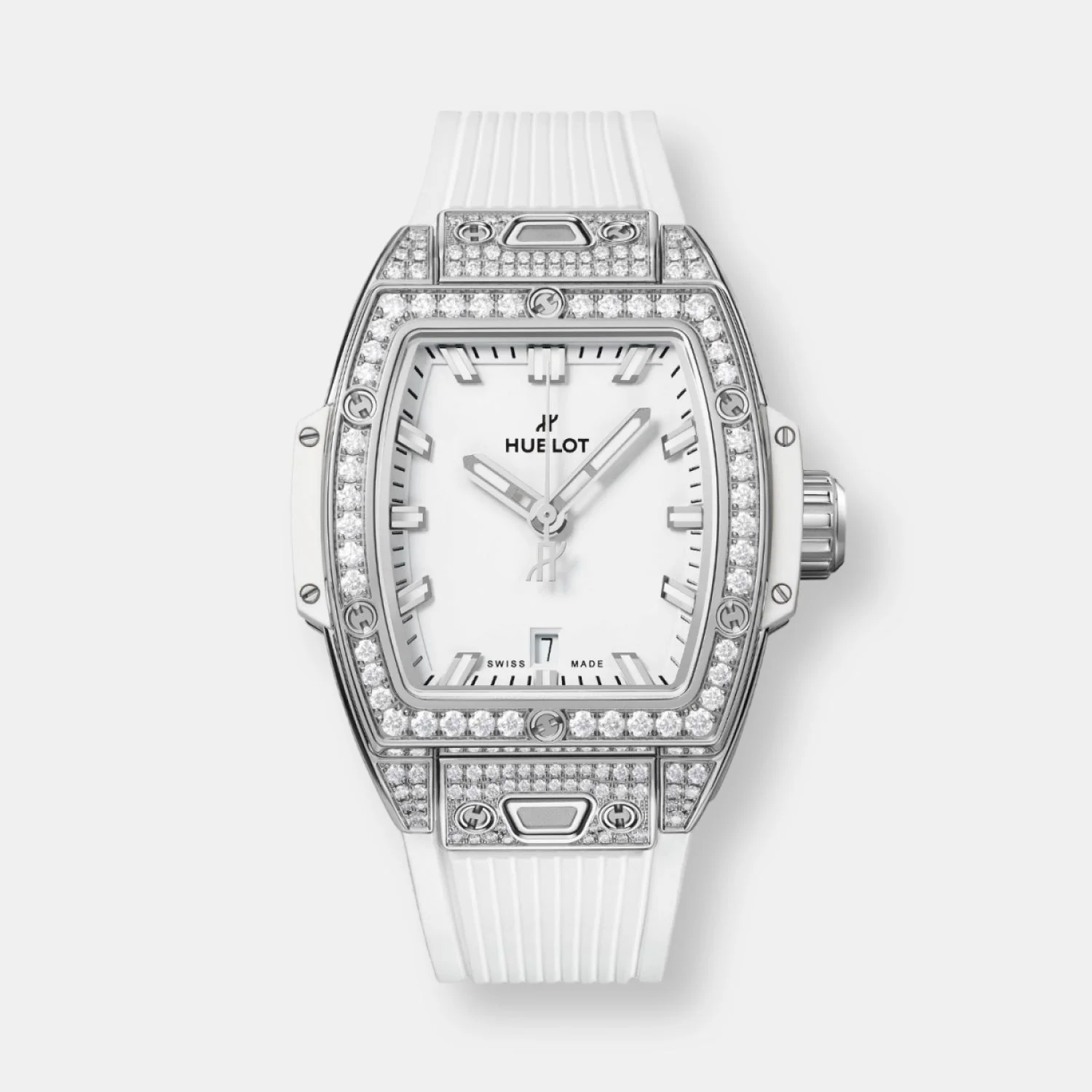 Montre spirit of big bang steel white pavé