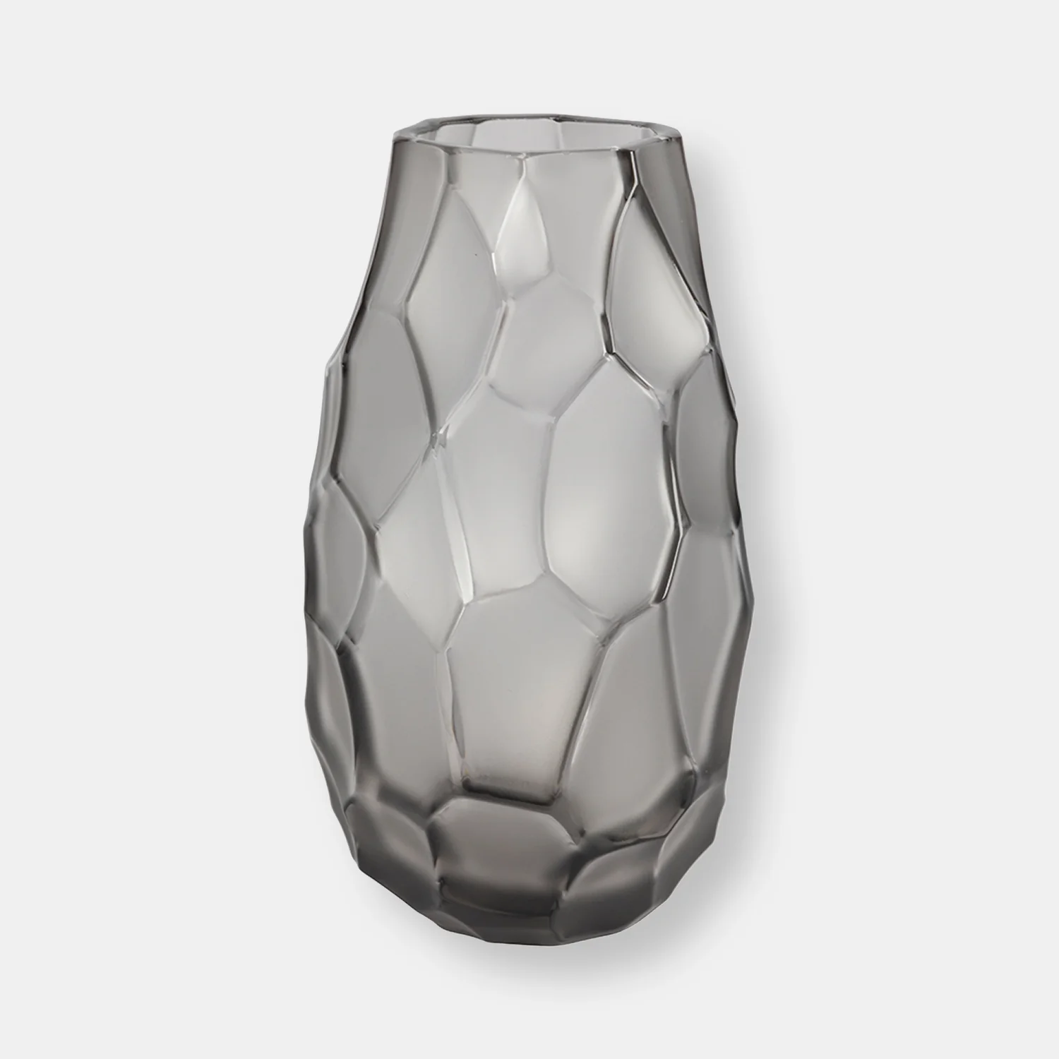 Vase silex, petit modèle cristal gris